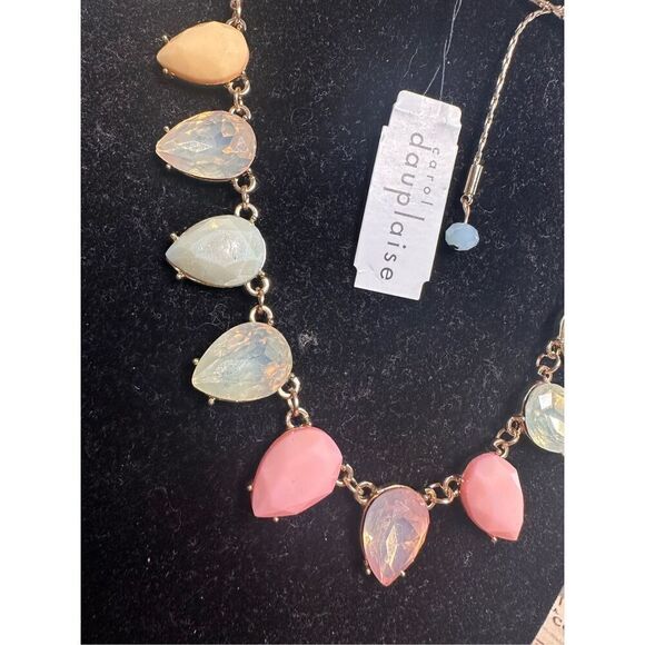 NEW WITH TAGS Stunning adjustable RARE FIND Mid-Century Multi-gemstone Framed St - Picture 2 of 7